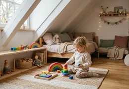Kinderzimmer unter der Dachschräge einrichten