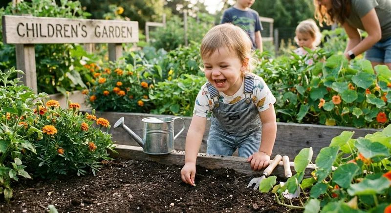 Montessori im Garten: Wie dein Kind draußen lernt und wächst