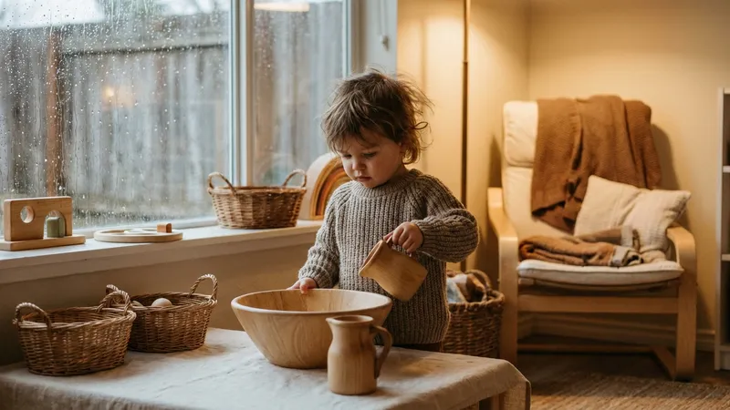 Montessori Regentage: Wie dein Kind drinnen lernt und wächst (ohne Bildschirm!)