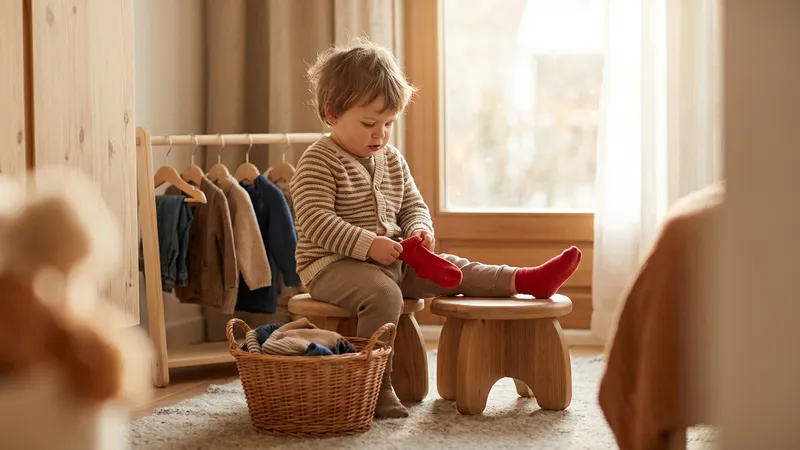 Montessori selbstständig anziehen: Wie dein Kind lernt, sich alleine anzuziehen (ohne Machtkampf!)