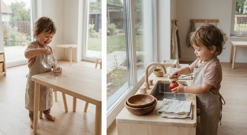 Montessori Übungen des praktischen Lebens: Warum Wäschewaschen wichtiger ist als jedes Spielzeug