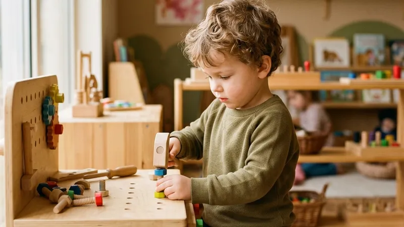 Montessori Werkzeugbank: Wie dein Kind spielerisch Handwerk lernt
